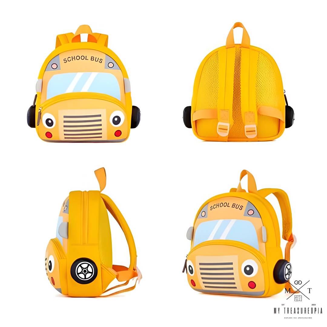 School Bus Kids Cute School Bag