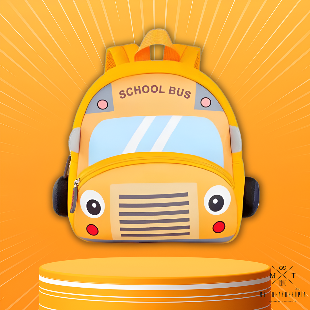 School Bus Kids Cute School Bag