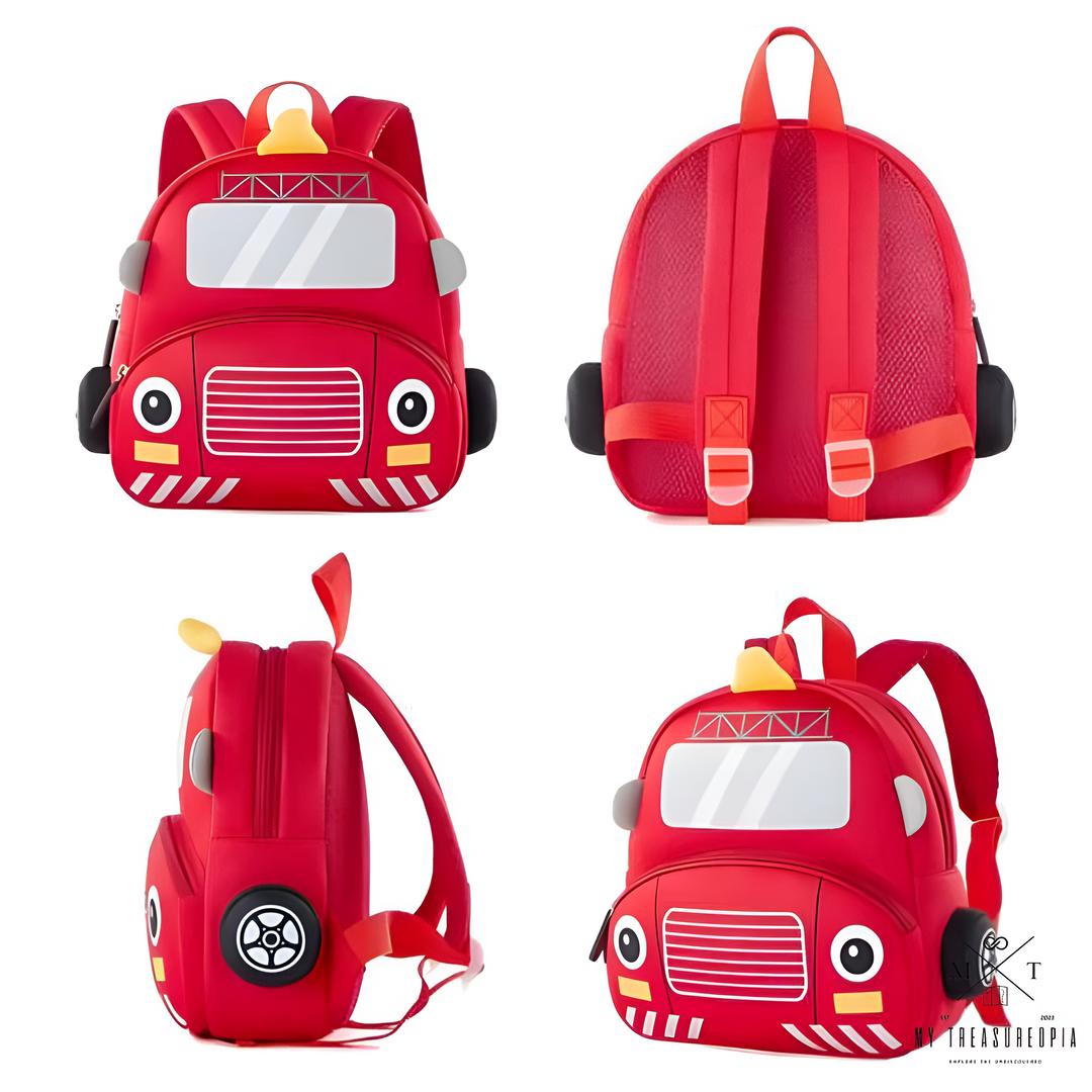 Fire Truck Kids Cute School Bag