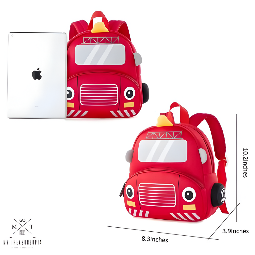 Fire Truck Kids Cute School Bag