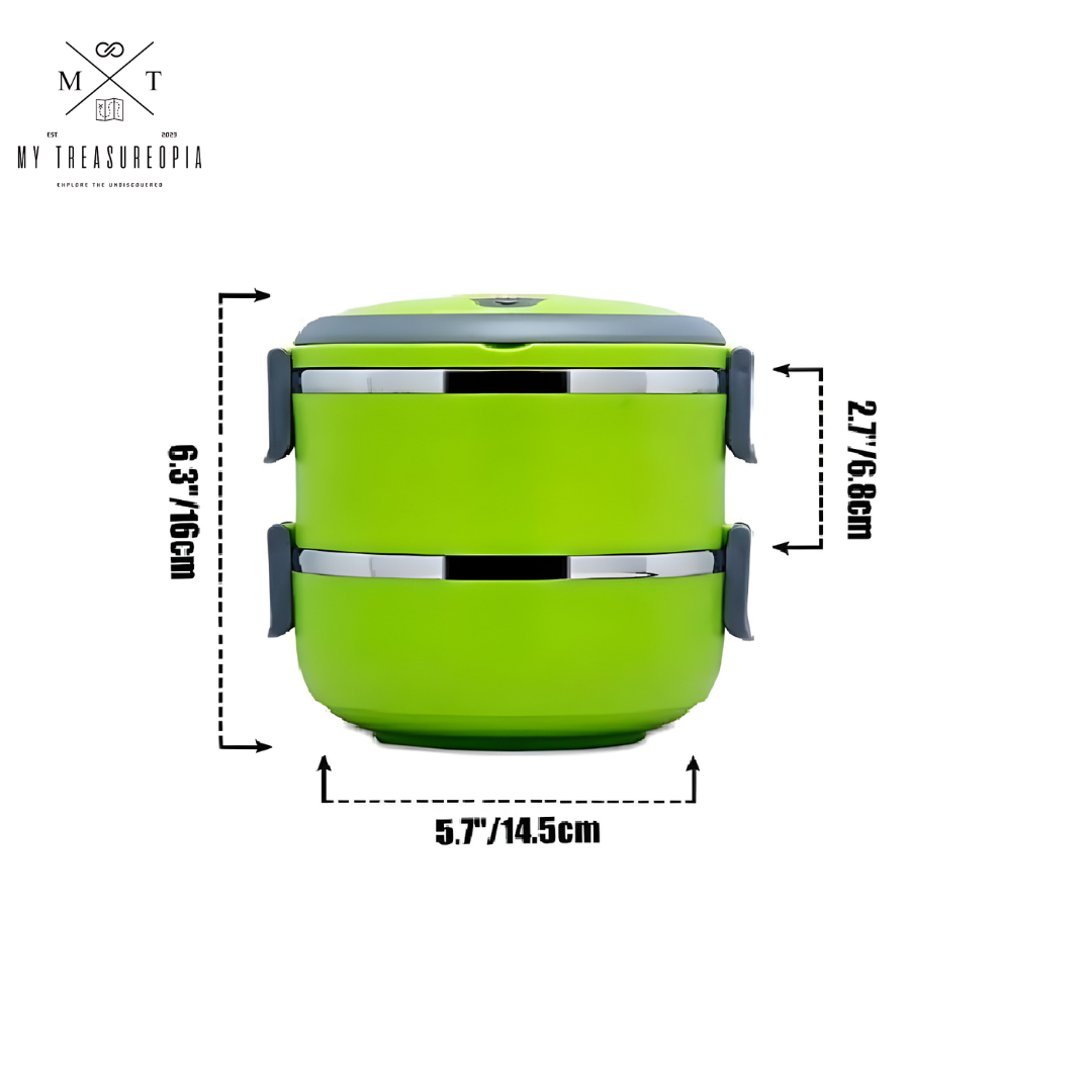 Double Steel Lunch Box - 1400 ML