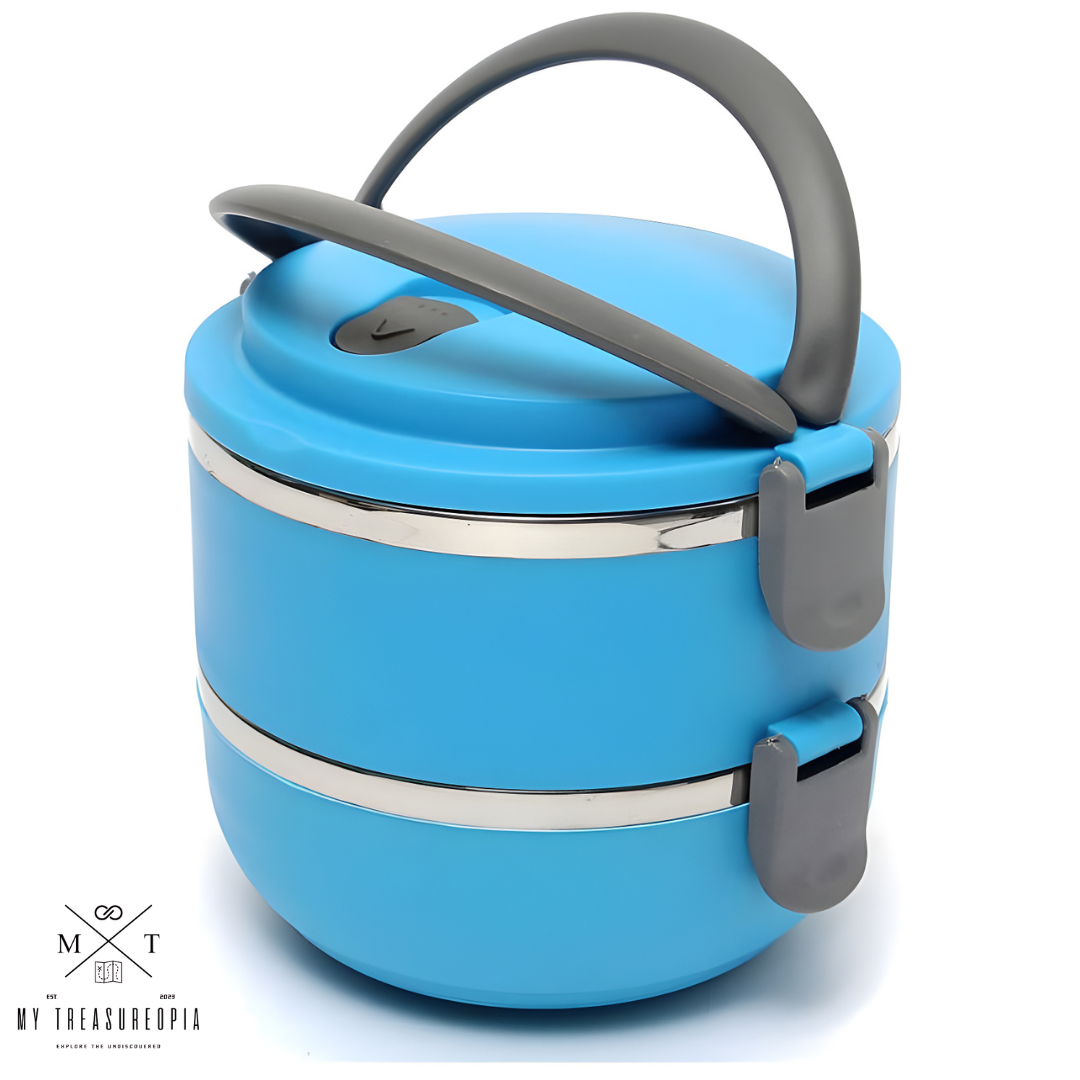 Double Steel Lunch Box - 1400 ML