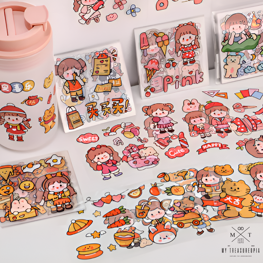 Princess Dreams Sticker Set ( Pack Of 100 Pcs Cute & Colorful Stickers )