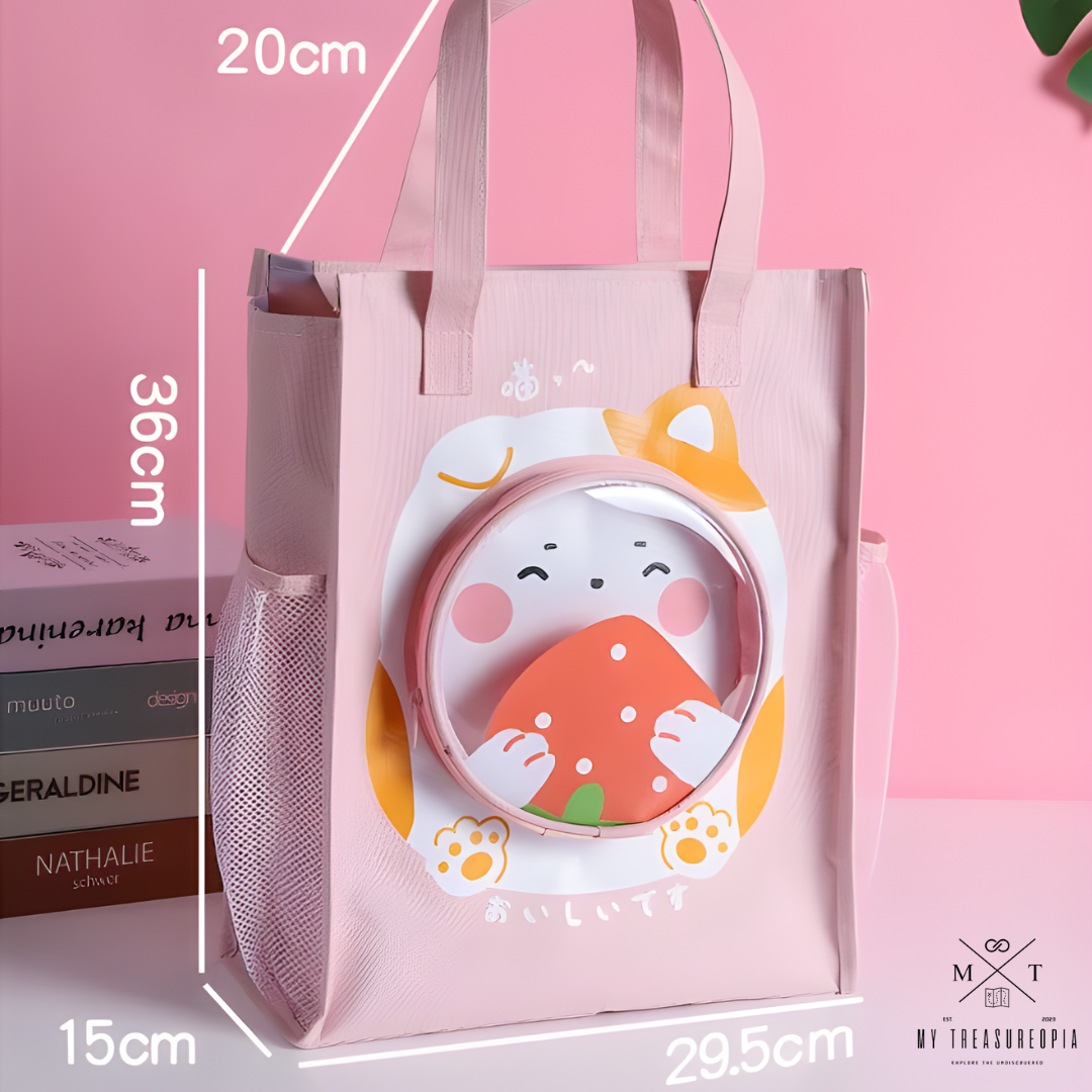 Baby Bunny Pink Canvas Carrying Hand Bag