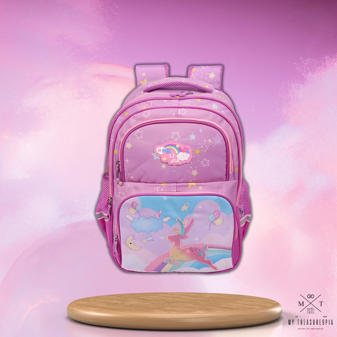 Pink Universe School Bag