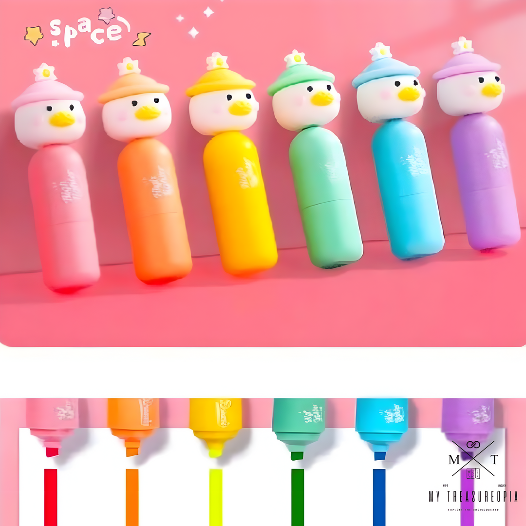 Duck Highlighter ( Pack Of 6 Different Colors )