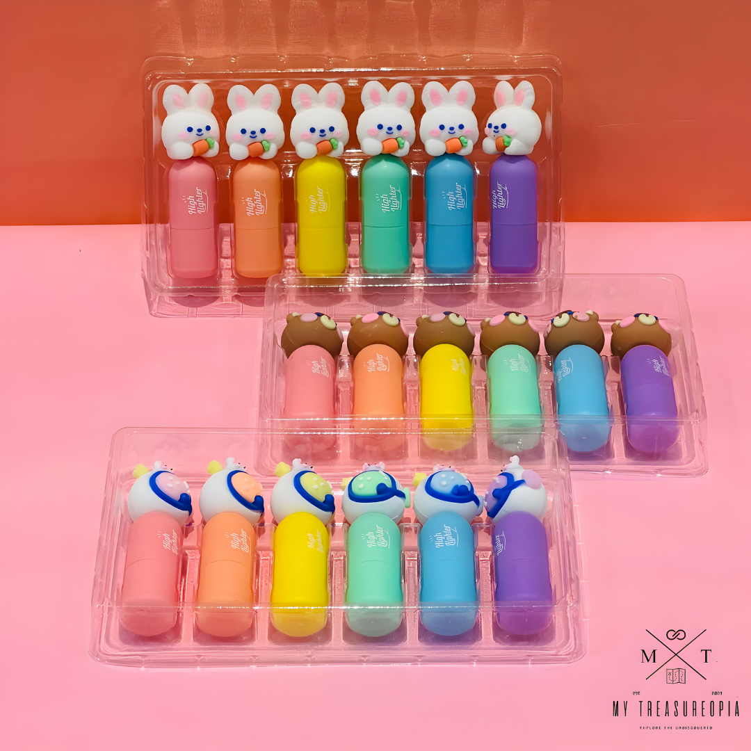 Bear Highlighter ( Pack Of 6 Different Colors )