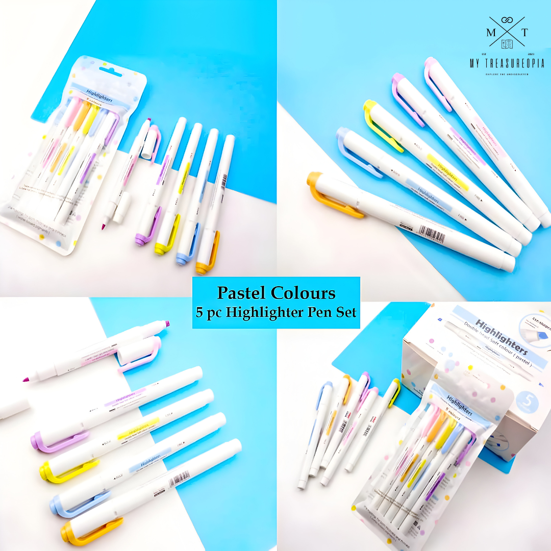 Pastel Color Highlighters ( Set Of 5 Pcs )