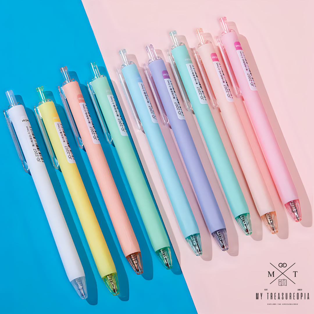 Sweet Morandi Retro Colors Gel Pen ( Set Of 9 Pcs )