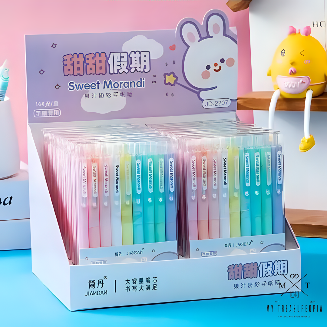 Sweet Morandi Retro Colors Gel Pen ( Set Of 9 Pcs )