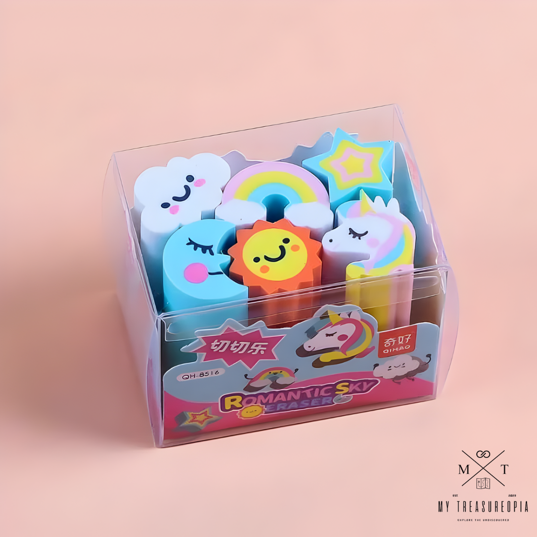 Unicorn Eraser Box ( Box Contains 6 Pcs Eraser )