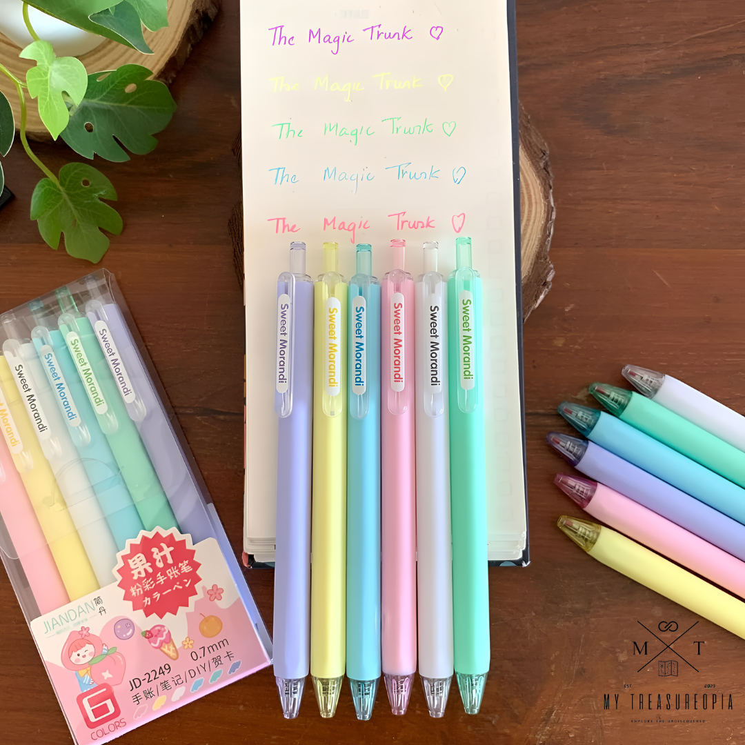 Pastel Color Pens Set ( Pack Of 6 Pcs )