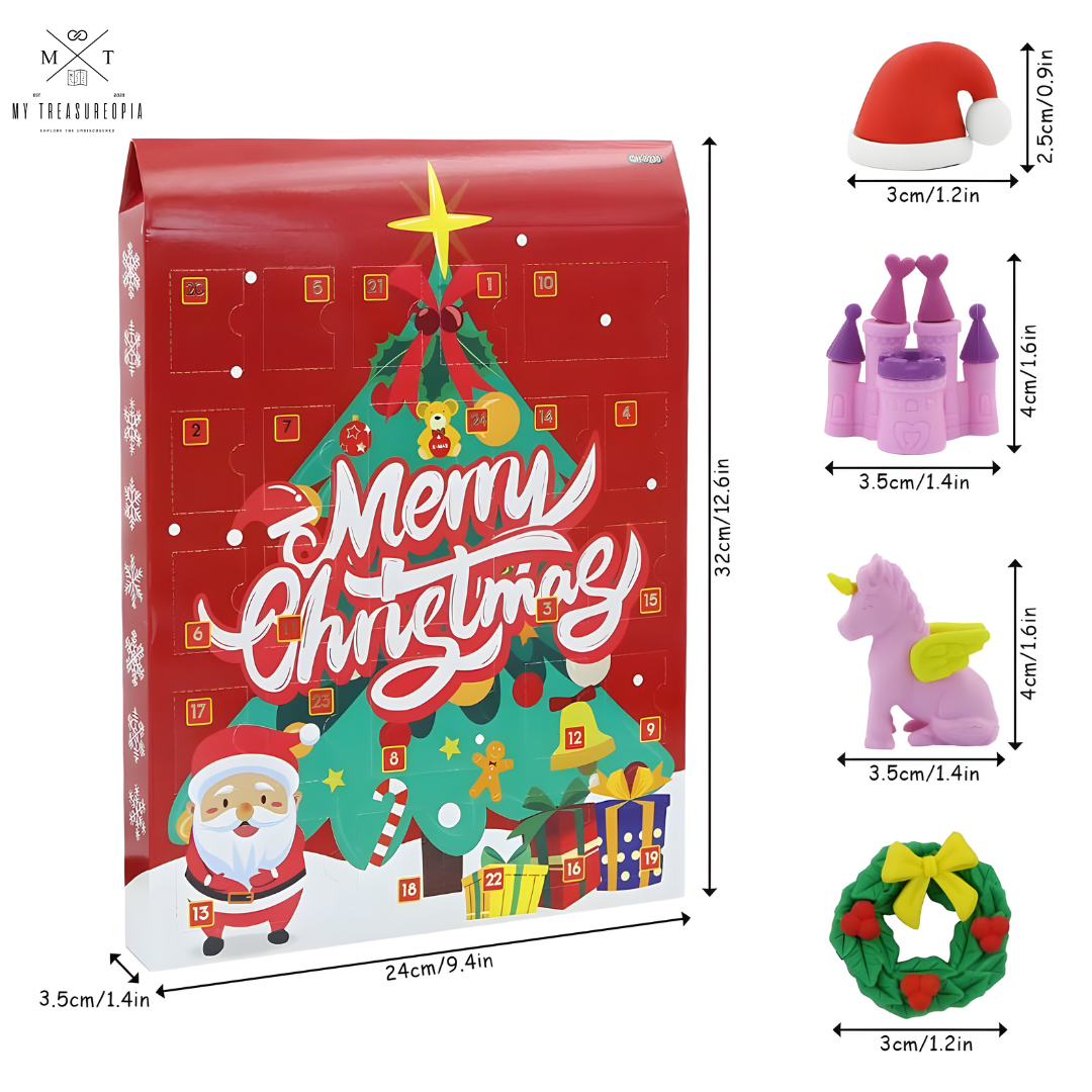 Merry Christmas Eraser Set ( Pack Of 25 Erasers )