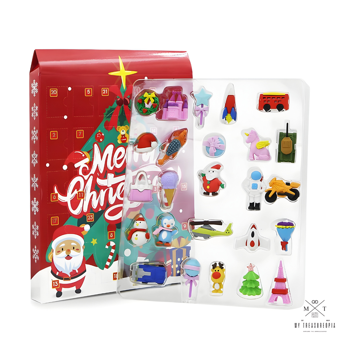 Merry Christmas Eraser Set ( Pack Of 25 Erasers )