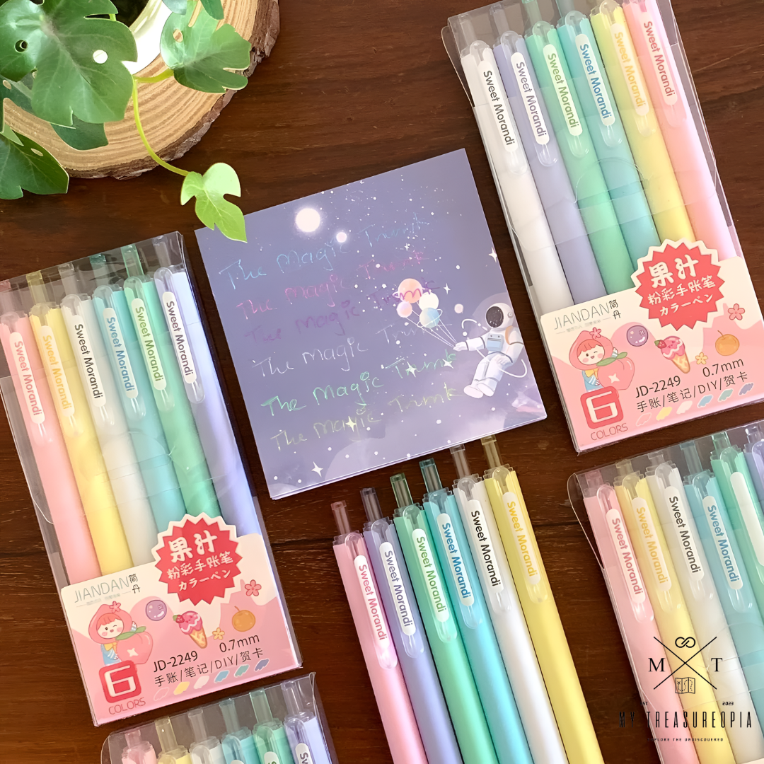 Pastel Color Pens Set ( Pack Of 6 Pcs )