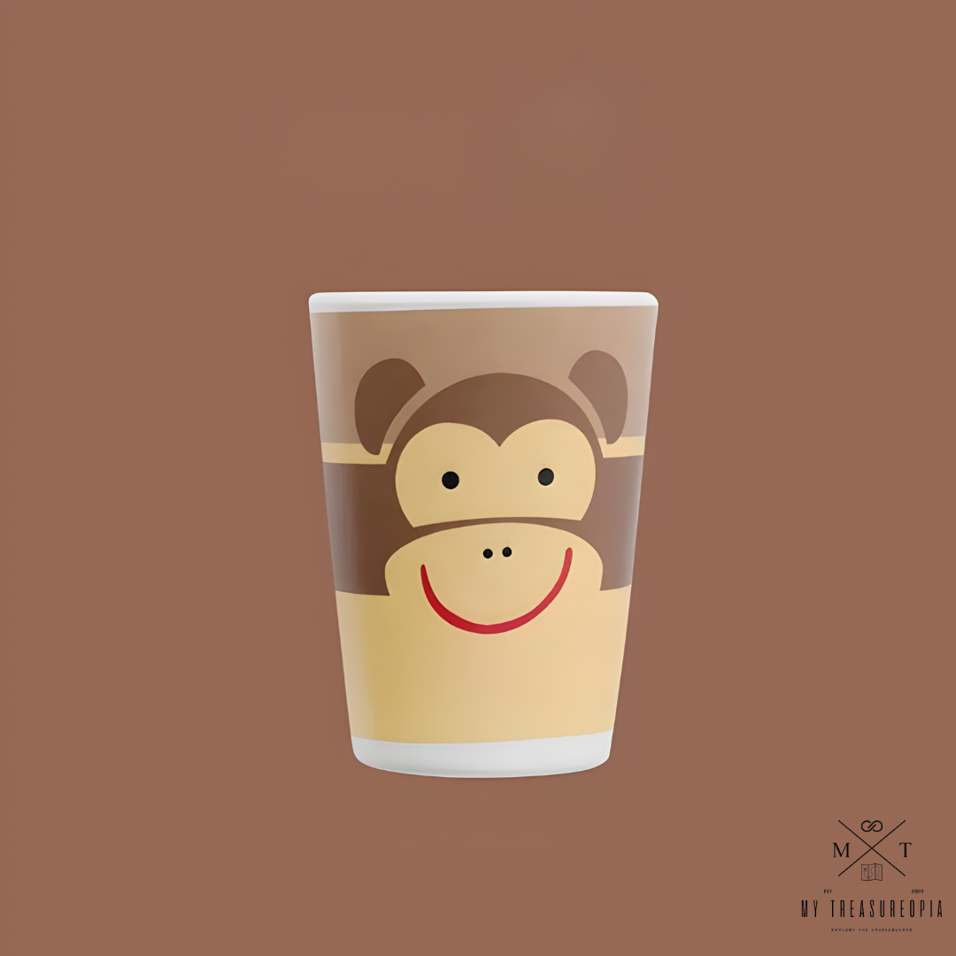 Monkey Glass - ( Pack Of 2 Pcs, Bamboo Fiber )