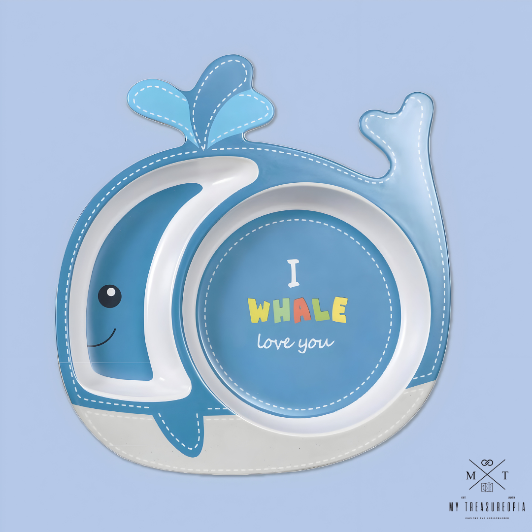 Whale Dinner Set ( Set of 5 Pcs , Bamboo Fiber )