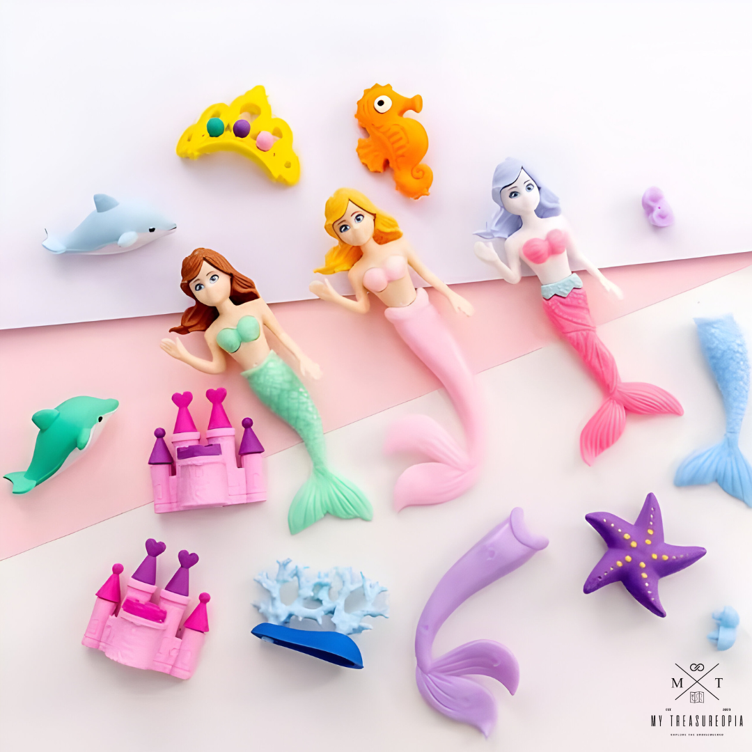 Mermaid Eraser ( Pack Of 2 , 5 Pcs In Each Pack )