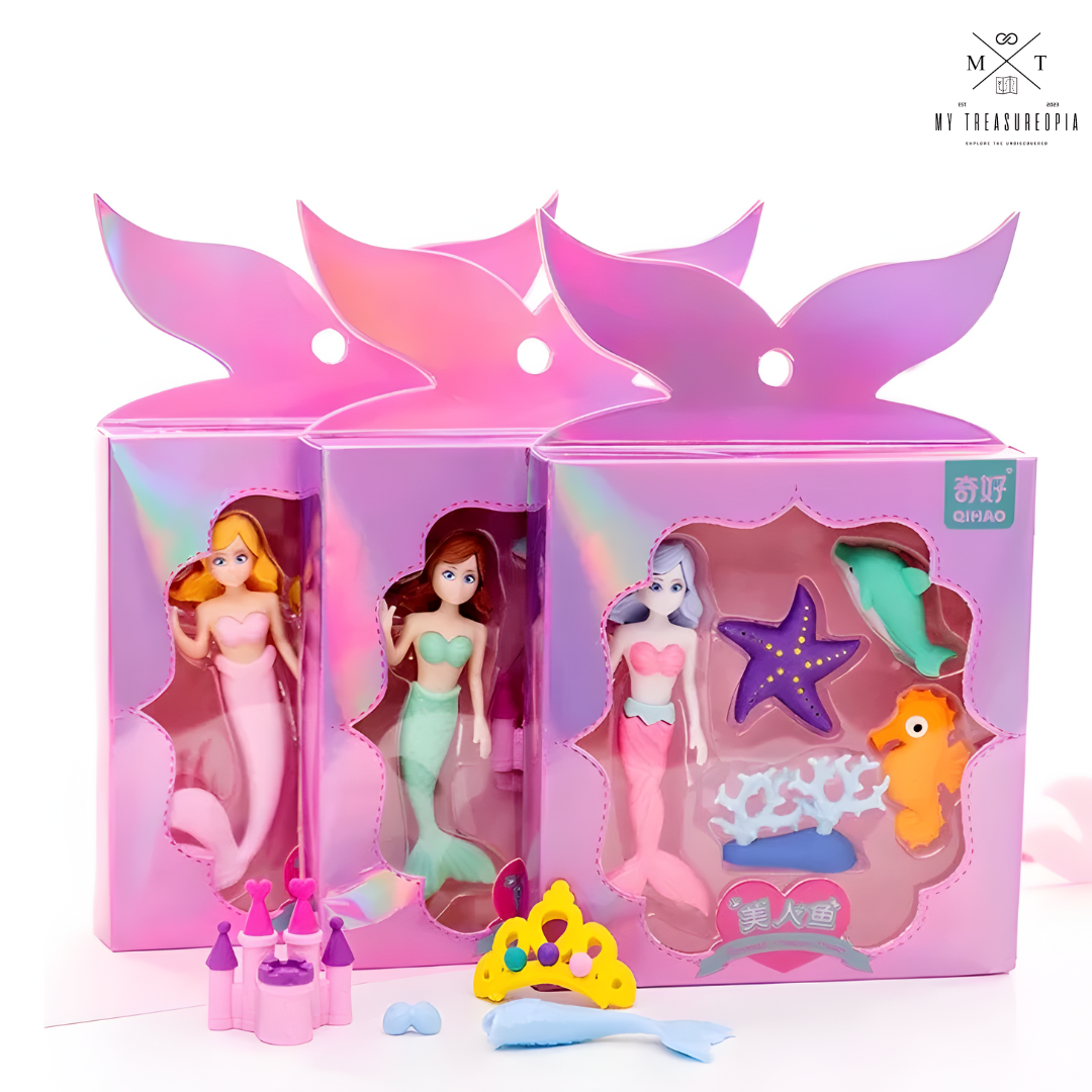 Mermaid Eraser ( Pack Of 2 , 5 Pcs In Each Pack )