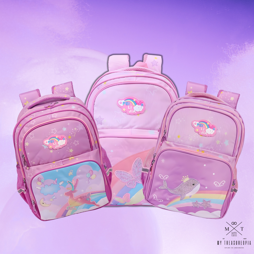 Pink Universe School Bag