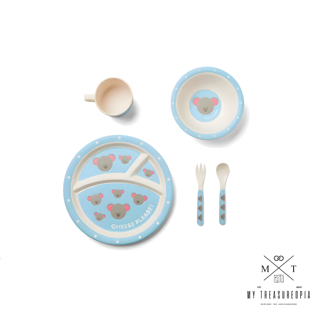 Mouse Dinner Set ( Set of 5 Pcs , Bamboo Fiber )