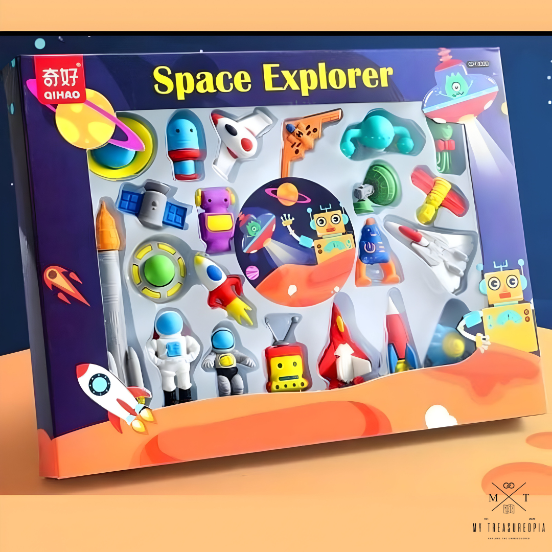 Space Explorer Eraser Set ( Pack Of 17 Erasers )