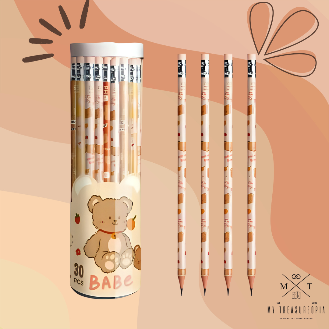 HB Barrel Pencils ( Box Contains 30 Pcs Themed Pencils )