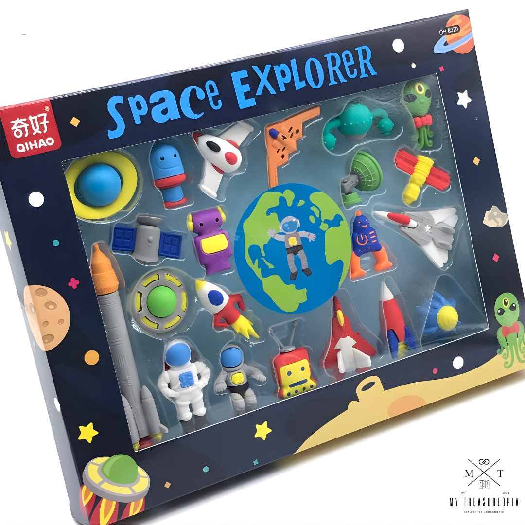 Space Explorer Eraser Set ( Pack Of 17 Erasers )