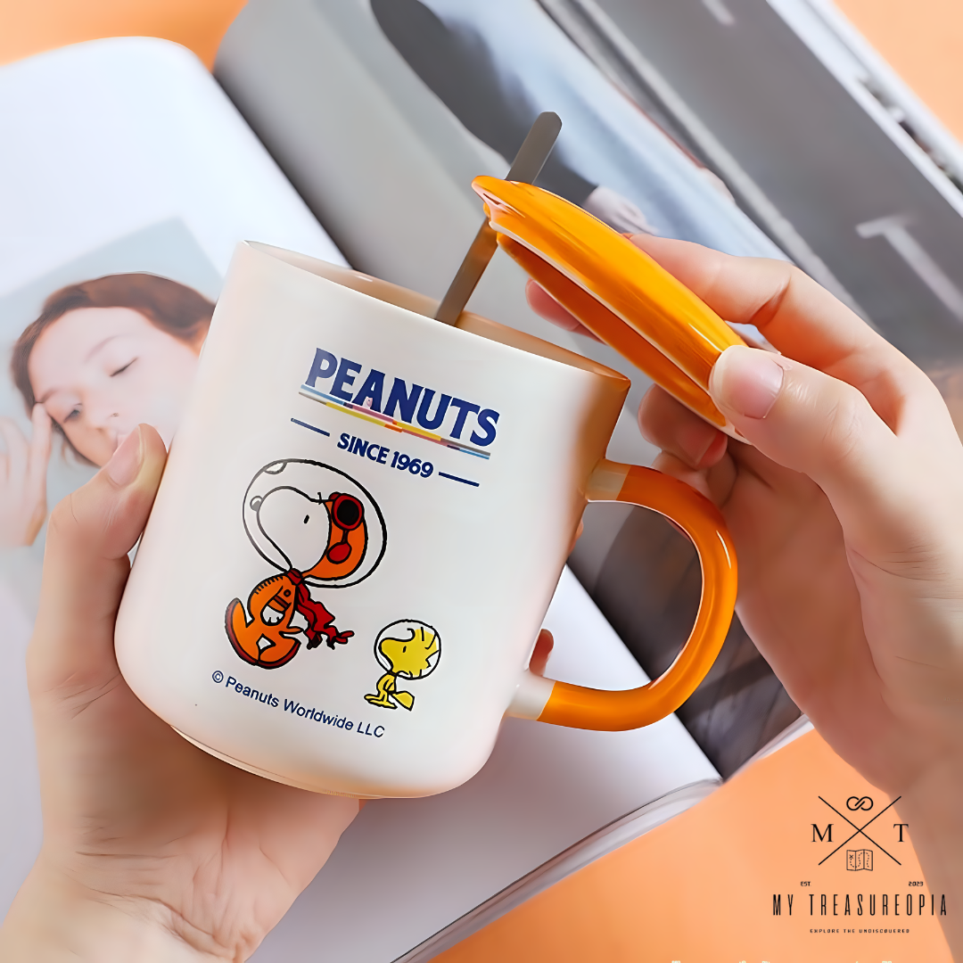 Peanut Ceramic Mug With Lid