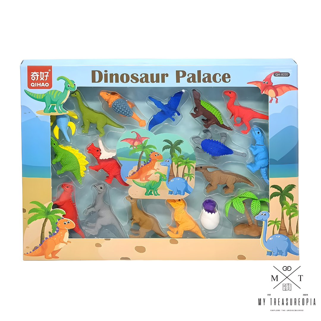 Dinosaur Palace Eraser Set ( Pack Of 17 Erasers )