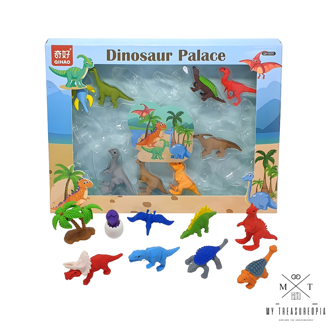 Dinosaur Palace Eraser Set ( Pack Of 17 Erasers )