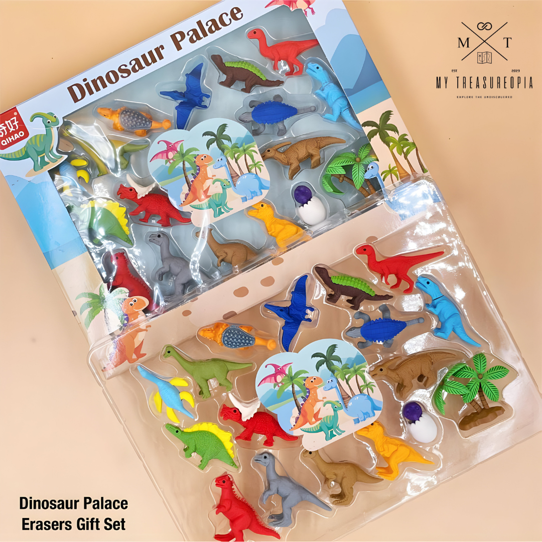 Dinosaur Palace Eraser Set ( Pack Of 17 Erasers )