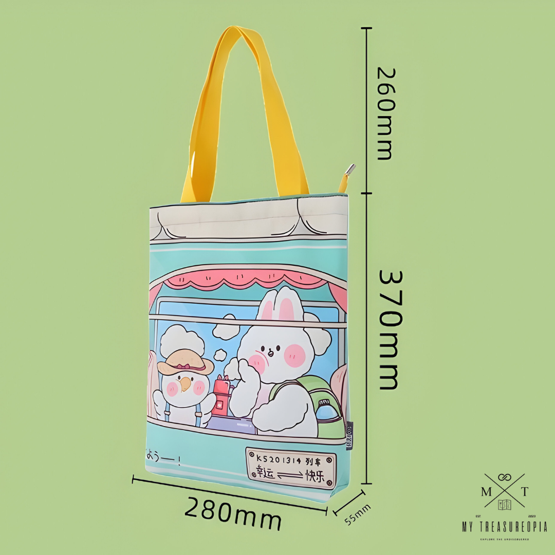 Daily Life Of Cute Rabbit Hand Bag ( Cute, Colorful & Multipurpose )