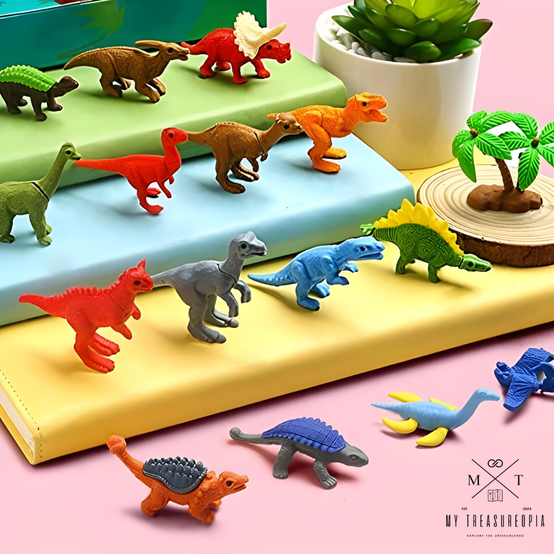 Dinosaur Palace Eraser Set ( Pack Of 17 Erasers )