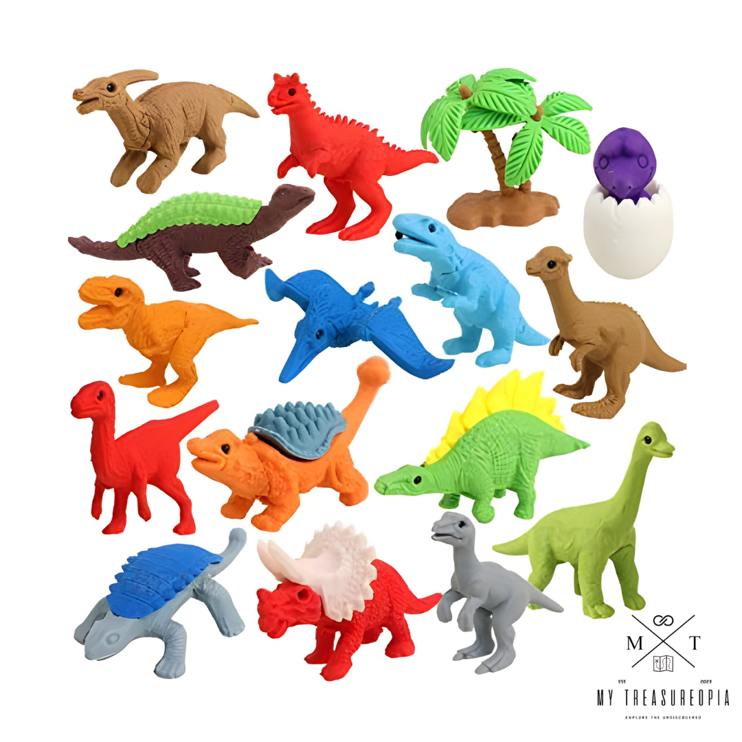 Dinosaur Palace Eraser Set ( Pack Of 17 Erasers )