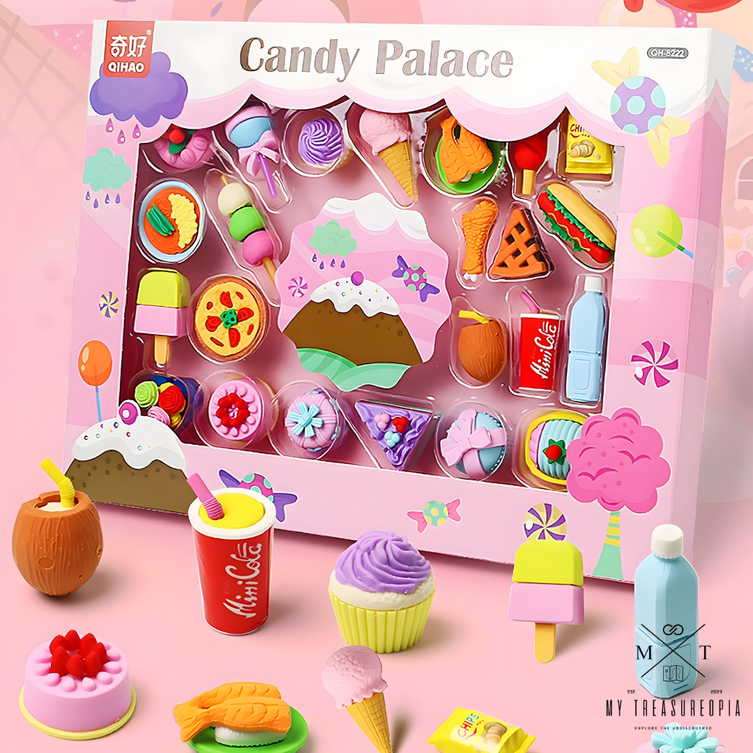 Candy Palace Eraser Set ( Pack Of 17 Erasers )