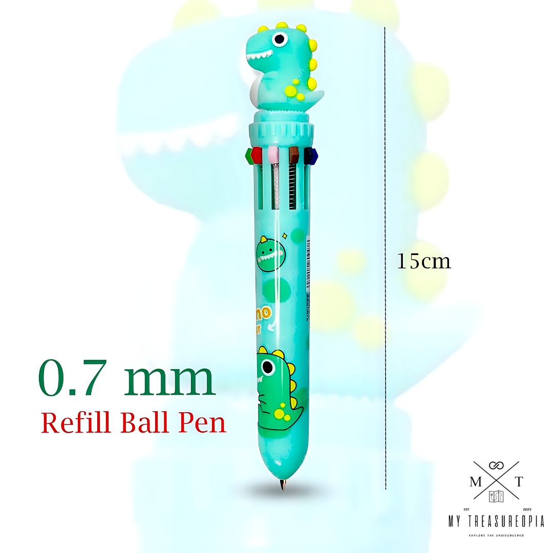 Baby Dino 10 In 1 Ball Point Pen ( Pack Of 2 Pcs )