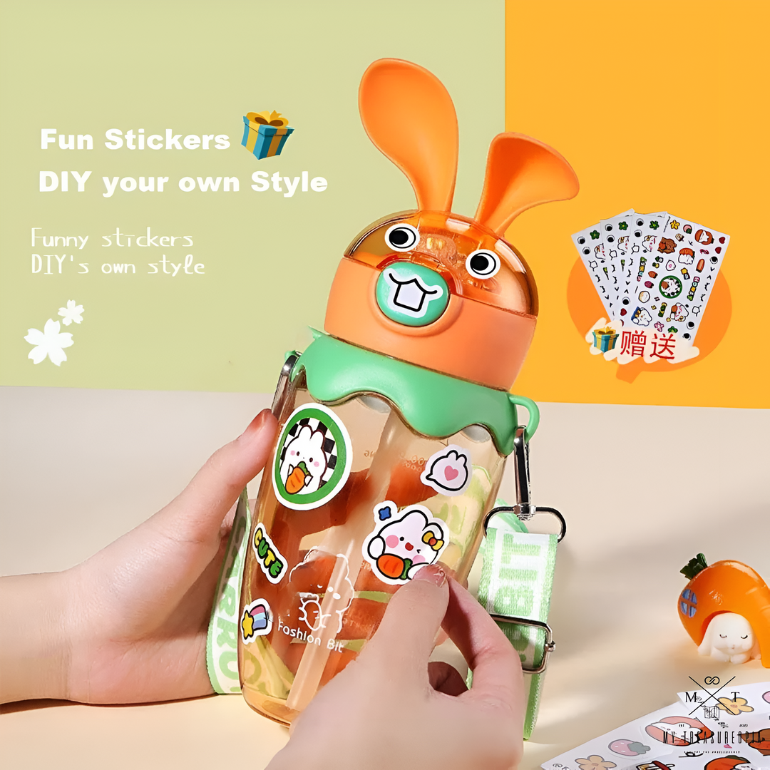 Carrot Bunny Ears Water Bottle - 580ML