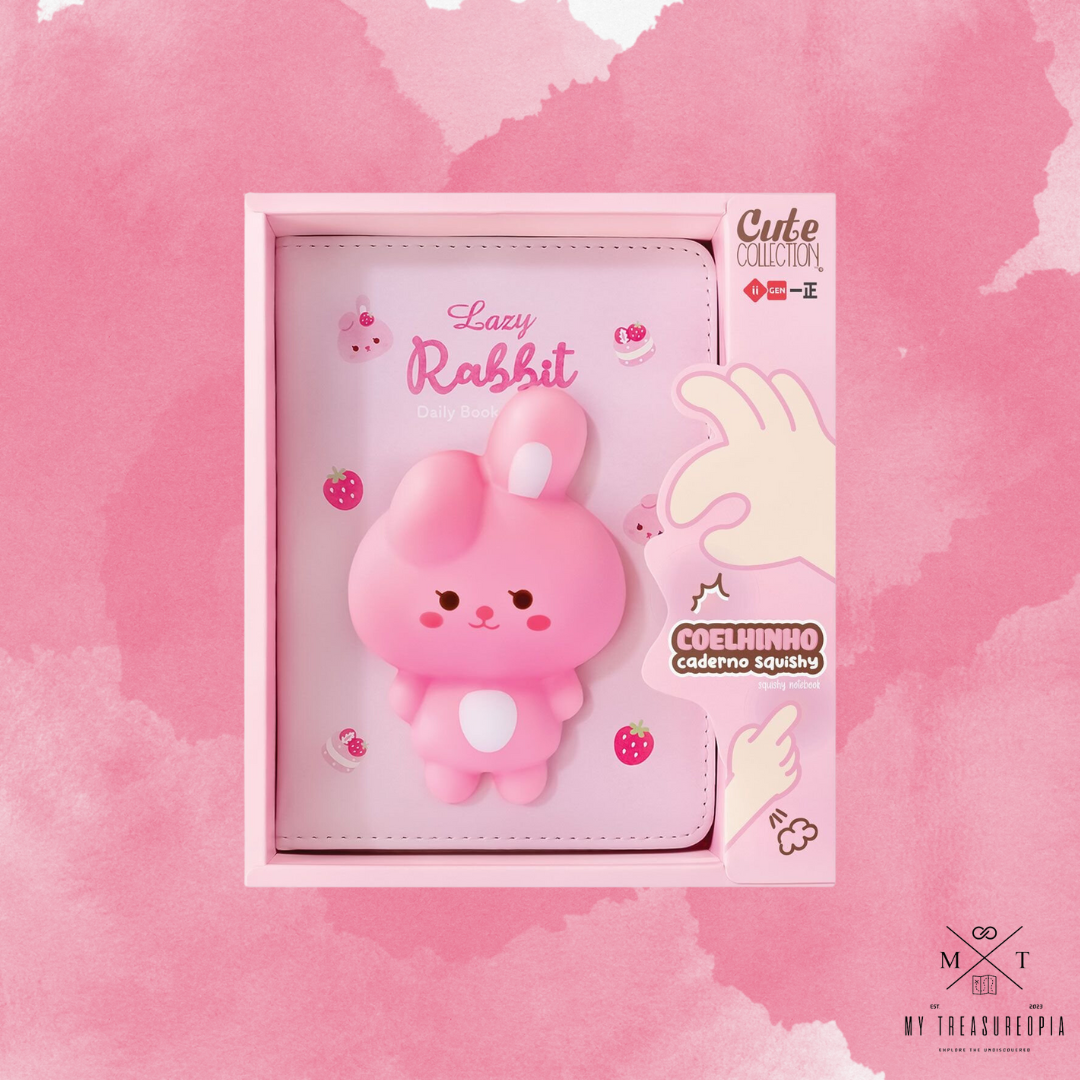 Pink Bunny Diary With Squishy Toy