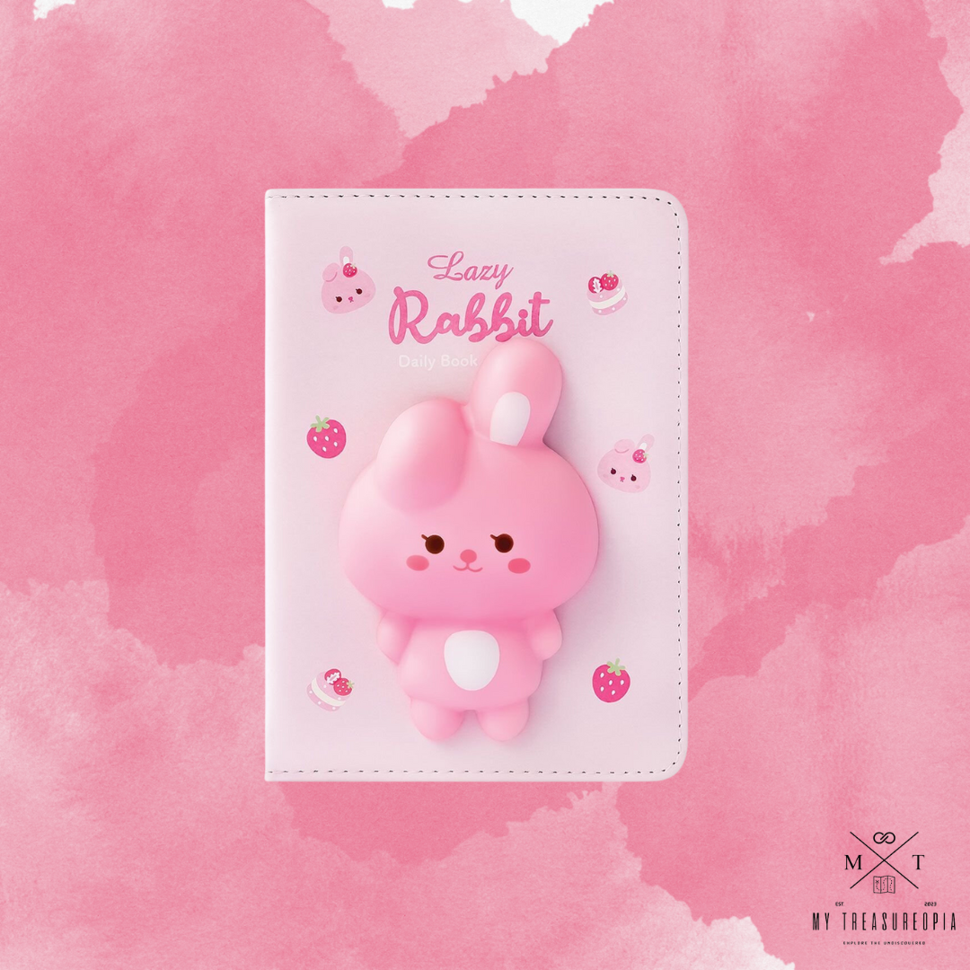 Pink Bunny Diary With Squishy Toy