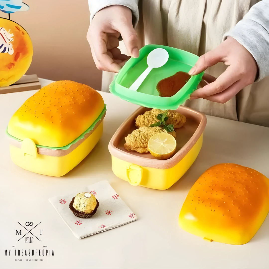 Burger Shape Square Lunch Box