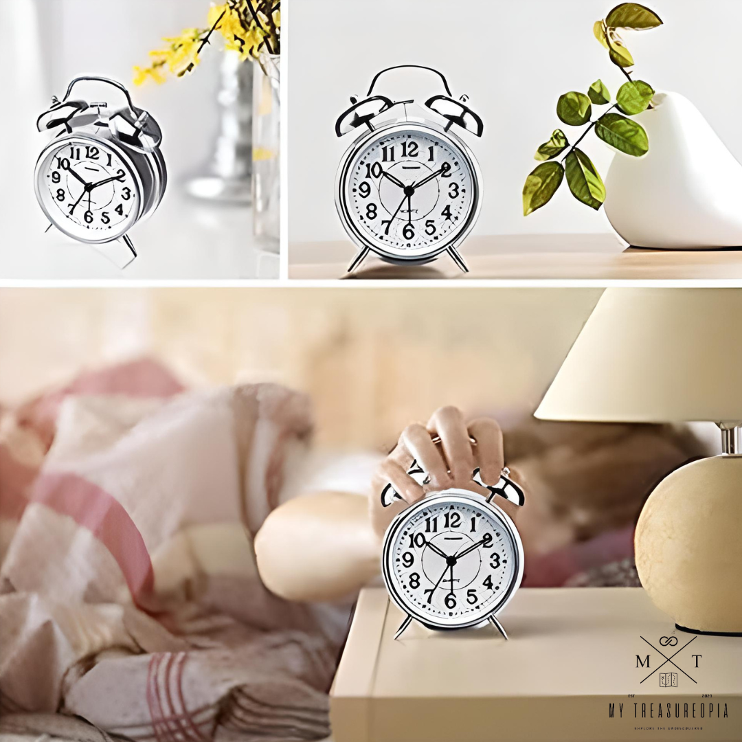 Silver Alarm Clock