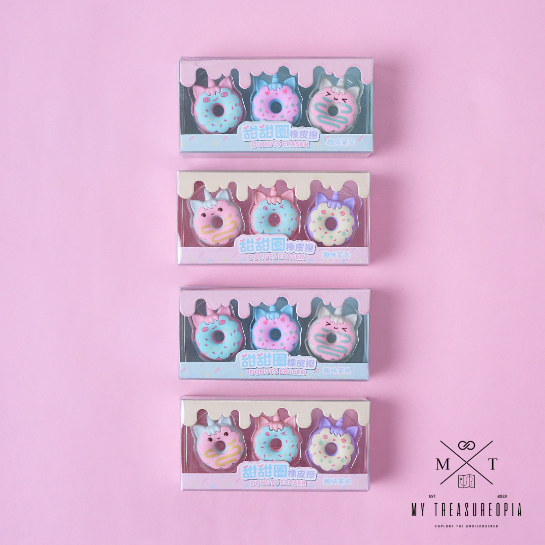 Donut Eraser ( Pack Of 3 )